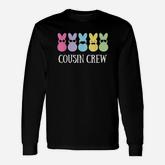 Cousin Crew Squad Bunny Rabbit Easter Day Party Matching Long Sleeve T-Shirt