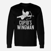 Cupids Wingman Valentines Day For Valentines Long Sleeve T-Shirt