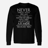 Never Forget What You Are, The Rest Of World Will Not Wear It Like Armor Long Sleeve T-Shirt