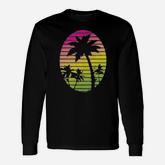 Haase Unlimited Palm Tree Scene Vacation Tropical Long Sleeve T-Shirt
