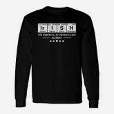Irish St Patricks Day Element Periodic Table Long Sleeve T-Shirt