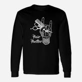 Lorsu Women Hair Hairdresser Stylist Tattoos Art Graphic Long Sleeve T-Shirt