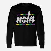 New Orleans Louisiana Jester Mardi Gras Carnival Long Sleeve T-Shirt