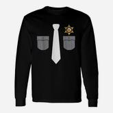 Prison Warden Prison Guard Costume Long Sleeve T-Shirt
