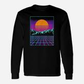 Retro 80s Aesthetic Outrun Style Sun Long Sleeve T-Shirt