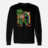 St Patricks Day Dabbing Leprechaun Irish Long Sleeve T-Shirt