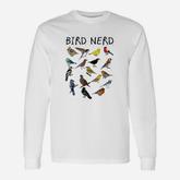 Bird Nerd Different Kinds Of Bird Long Sleeve T-Shirt