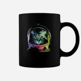 Clothing Co Space Cat, Rainbow Astronaut Helmet Galaxy Coffee Mug
