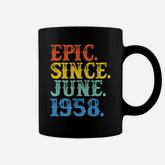 Grunge Epic Since June 1958 Birth Year Born Legendary Gifts Coffee Mug