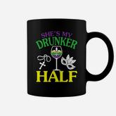 Shes My Drunker Wine Bling Beads Wine Half Mardi Gras Coffee Mug