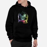 Clothing Co Space Cat, Rainbow Astronaut Helmet Galaxy Hoodie