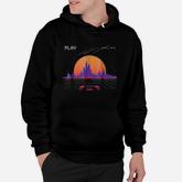 Cyberpunk Outrun Synthwave Sunset Fast Car Aesthetic Hoodie