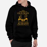 Never Underestimate An Old Man Who Graduated From State University Of New York At Albany Hoodie
