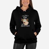 Just A Girl Who Loves Cows Floral Ranch Girl Gift Women Hoodie