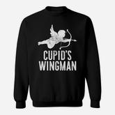 Cupids Wingman Valentines Day Gift For Valentines Sweatshirt