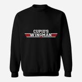 Cupids Wingman Valentines Day Romantic Love Holiday Sweatshirt
