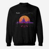 Cyberpunk Outrun Synthwave Sunset Fast Car Aesthetic Sweatshirt