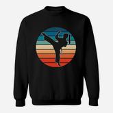 Girls Martial Arts Gift Karate Kickboxing Retro Design Pullover Sweatshirt