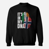 Irish Plus Norwegian Mix Dna Heritage Flag Sweatshirt