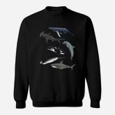 Orca Whale Great White Shark Narwhal Dolphin Sea Creatures Sweatshirt
