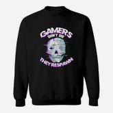 Video Game Console Player Gift For Gamers Dont Die Skull Sweatshirt
