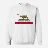 California Style Nebraska State Flag Sweatshirt