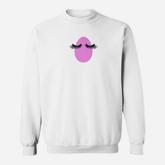 Fancy Easter Egg Lady Eyelashes Tee Easter For Girls Sweatshirt