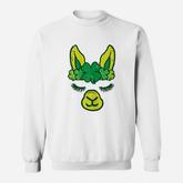 Irish Llama Alpaca Face Cute St Patrick Day Baby Girls Gift Sweatshirt