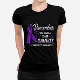 Alzheimers Awareness Purple Ribbon Supporter Women T-shirt