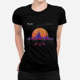 Cyberpunk Outrun Synthwave Sunset Fast Car Aesthetic Women T-shirt
