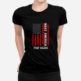 Forth 4th Of July Gift Funny Outfit Make America Trap Again Women T-shirt