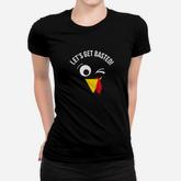 Funny Thanksgiving Turkey  Lets Get Basted Women T-shirt