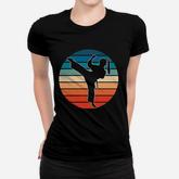 Girls Martial Arts Gift Karate Kickboxing Retro Design Pullover Women T-shirt