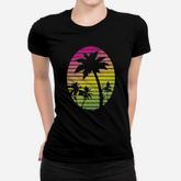 Haase Unlimited Palm Tree Scene Vacation Tropical Women T-shirt