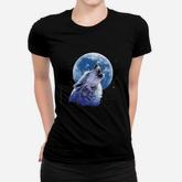 Wolf Howling At The Moon Women T-shirt
