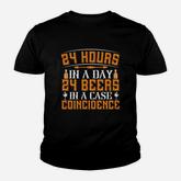 24 Hours In A Day 24 Beers In A Case Youth T-shirt