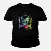 Clothing Co Space Cat, Rainbow Astronaut Helmet Galaxy Youth T-shirt