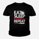 Eat Sleep Baseball Repeat Catcher Pitcher Baseball Youth T-shirt