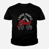 I Make People Bleed Funny Tattoo Artist Tattooist Gift Youth T-shirt
