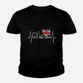 London Skyline Heartbeat Union Flag I Love London Youth T-shirt