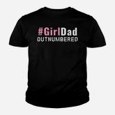 Mens Girldad Girl Dad Outnumbered Funny Love My Girls Youth T-shirt