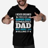 Super Cool Funny Gymnastics Dad Men V-Neck Tshirt