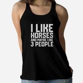 I Like Horses Funny Horse Girl Love Horseback Riding Women Flowy Tank