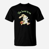 Boy Easter Egg Hunt The Hunt Is On Easter Bunny T-Shirt