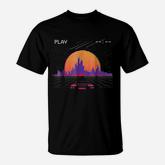 Cyberpunk Outrun Synthwave Sunset Fast Car Aesthetic T-Shirt