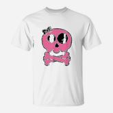 Pink Skull And Crossbones Girl Pirate T-Shirt