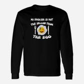 Humorvolles Langarmshirts My English is not the yellow from the egg mit Emoji