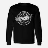 Vintage Premium Tante Langarmshirts in Schwarz, Retro Look Geschenk