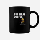 Kaffeeliebhaber Tassen But First Coffee mit Cartoon-Figur, Lustiges Kaffee-Tee