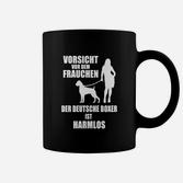 Lustiges Damen Tassen Vorsicht vor dem Frauchen – Deutscher Boxer für Hundebesitzer